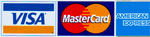 We accept VISA, MasterCard and American Express